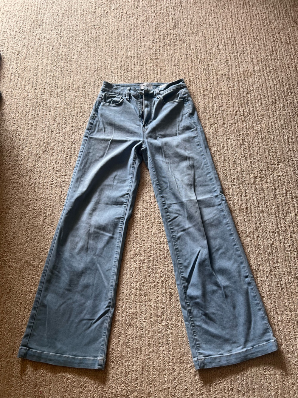 PAIGE Wide-Leg Jeans in Light Blue Wash